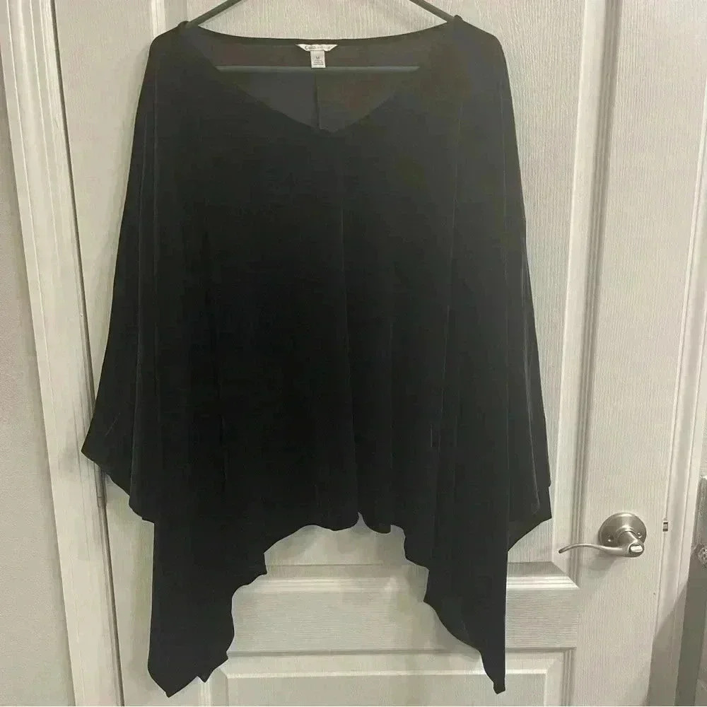Velour Poncho Blouse